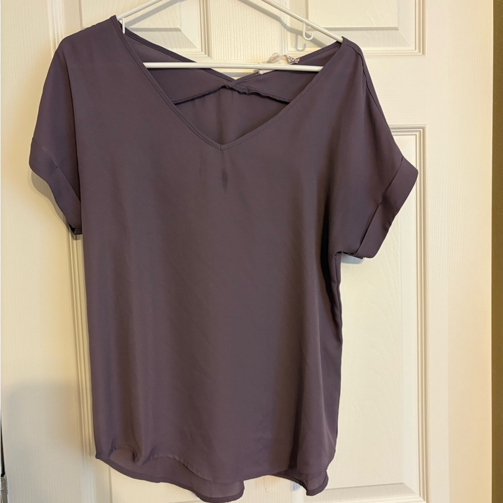 ✨3/10✨ Pink Rose Purple Blouse Relaxed Fit